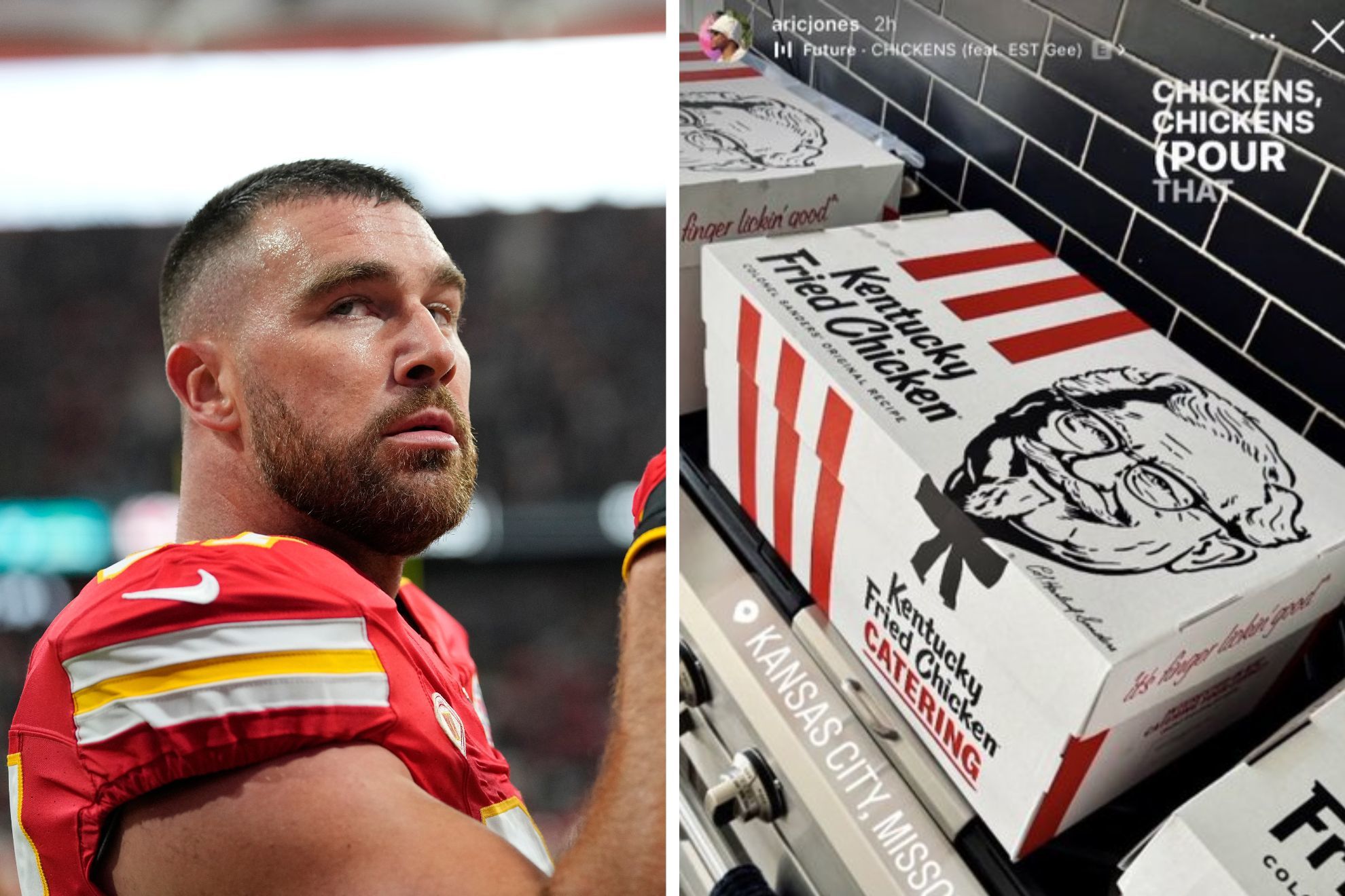 Travis Kelce fans join him with KFC meal on Thanksgiving, fast food chain reacts